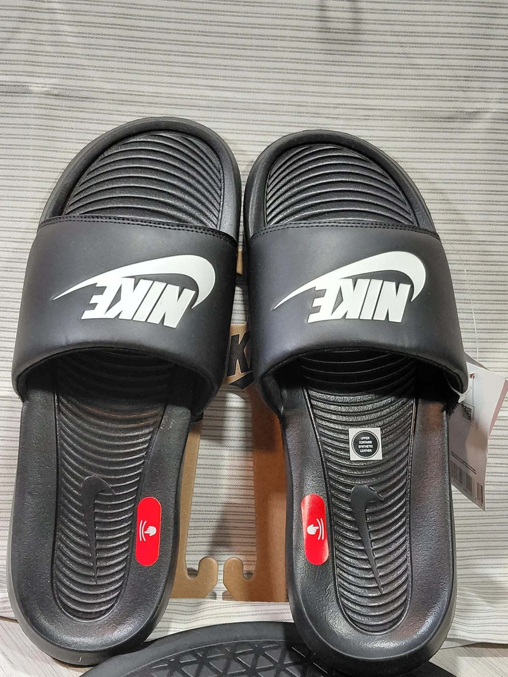 NWT Nike Men’s Victory One Black White Slide Sandals SIZE M12